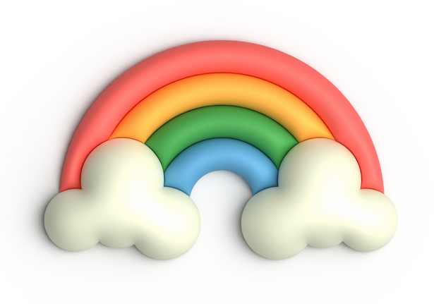 3d rainbow cute