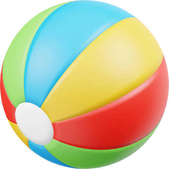 Beach Ball 3D Icon